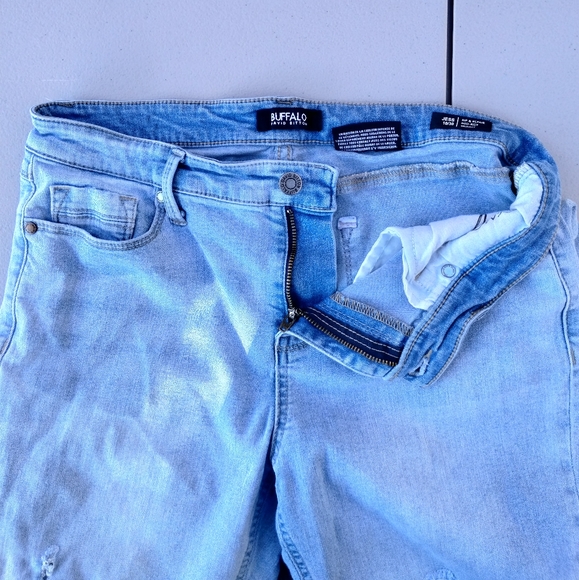 Buffalo David Bitton Jess Rip & Repair Mid-Rise Skinny Embroidered Rainbow Pockt - Picture 12 of 15